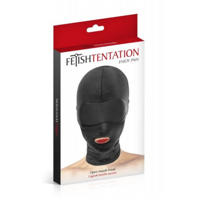 Капюшон для БДСМ с открытым ртом Fetish Tentation Open Mouth Hood Капюшон для БДСМ с открытым ртом Fetish Tentation Open Mouth Hood