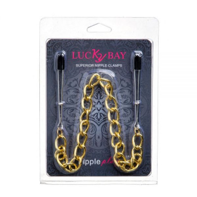 Зажимы на соски Nipple play пинцет Chain Gold