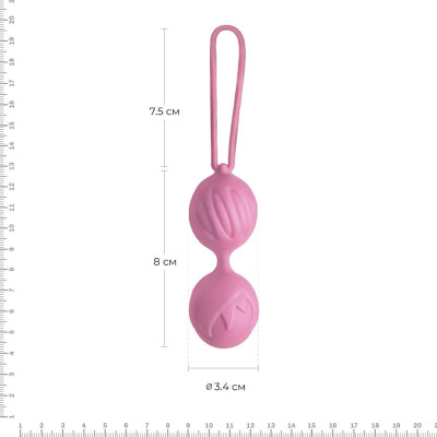 Вагінальні кульки Adrien Lastic Geisha Lastic Balls Mini Pink (S), діаметр 3,4 см, вага 85 гр Вагінальні кульки Adrien Lastic Geisha Lastic Balls Mini Pink (S), діаметр 3,4 см, вага 85 гр