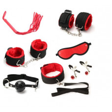 Набор для БДСМ игр Bondage Gear Set, Black&Red