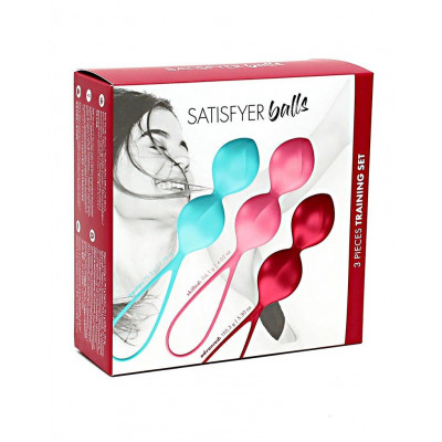 Вагинальные шарики Satisfyer V Balls (3 пары), диаметр 3,4см, вес 79-114-150гр, монолитные Вагинальные шарики Satisfyer V Balls (3 пары), диаметр 3,4см, вес 79-114-150гр, монолитные