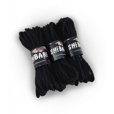 Джутовая веревка для Шибари Feral Feelings Shibari Rope, 8 м черная Джутовая веревка для Шибари Feral Feelings Shibari Rope, 8 м черная