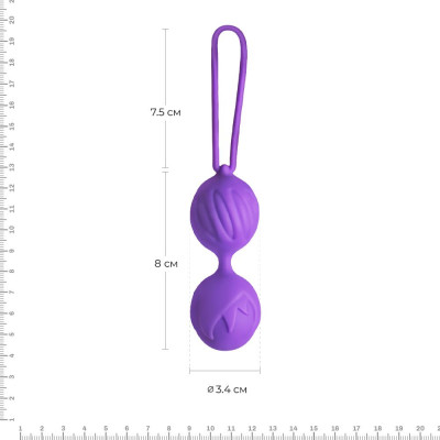 Вагінальні кульки Adrien Lastic Geisha Lastic Balls Mini Violet (S), діаметр 3,4 см, вага 85 гр Вагінальні кульки Adrien Lastic Geisha Lastic Balls Mini Violet (S), діаметр 3,4 см, вага 85 гр