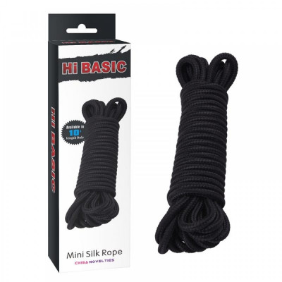 CH38642 Шибари Chisa - Mini Silk Rope Cotton 10M черный
