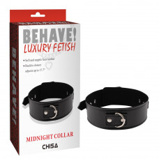 CH97542 Ошейник Behave Luxury Fetish Midnight collar Chisa