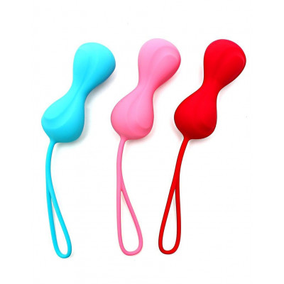 Вагинальные шарики Satisfyer Power Balls (3 пары), диаметр 3,4см, вес 60-76-92гр, с шариком внутри Вагинальные шарики Satisfyer Power Balls (3 пары), диаметр 3,4см, вес 60-76-92гр, с шариком внутри