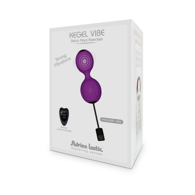 Вагінальні кульки з вібрацією Adrien Lastic Kegel Vibe Purple, діаметр 3,7 см Вагінальні кульки з вібрацією Adrien Lastic Kegel Vibe Purple, діаметр 3,7 см