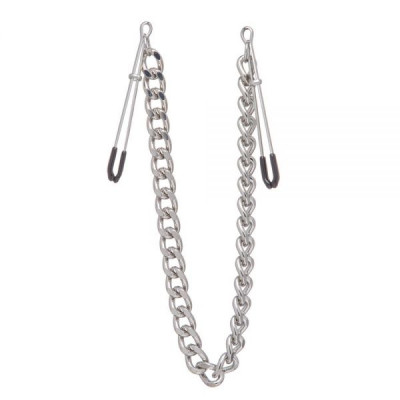 Зажимы на соски Nipple play пинцет Chain Heavy Metall