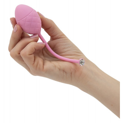 Розкішні вагінальні кульки PILLOW TALK - Frisky Pink з кристалом, діаметр 3,2 см, вага 49-75гр Розкішні вагінальні кульки PILLOW TALK - Frisky Pink з кристалом, діаметр 3,2 см, вага 49-75гр