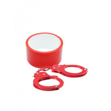 Набор BONDX METAL CUFFS AND RIBBON, RED