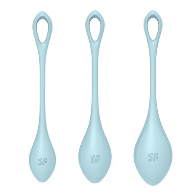 Набір йоні намистин Satisfyer Yoni Power 2 Light Blue, диаметр 2-2,5-3см, вес 22-44-73гр Набір йоні намистин Satisfyer Yoni Power 2 Light Blue, диаметр 2-2,5-3см, вес 22-44-73гр