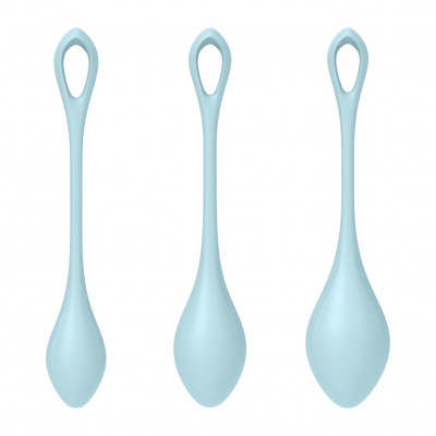 Набір йоні намистин Satisfyer Yoni Power 2 Light Blue, диаметр 2-2,5-3см, вес 22-44-73гр Набір йоні намистин Satisfyer Yoni Power 2 Light Blue, диаметр 2-2,5-3см, вес 22-44-73гр