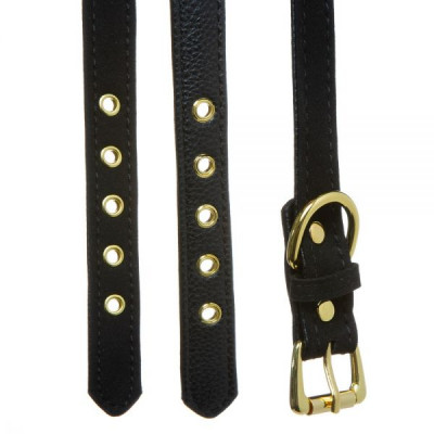 F61286 Ошейник красный замшевый Bow and Bell Black