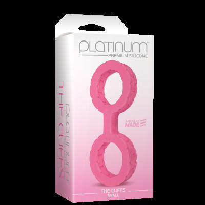 Наручники з силікону Doc Johnson The Cuffs Small - Pink, добре тягнуться, для рук і для ніг Наручники з силікону Doc Johnson The Cuffs Small - Pink, добре тягнуться, для рук і для ніг
