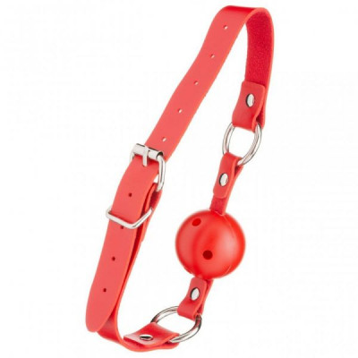 F61401 Кляп из экокожи BREATHABLE BALL GAG RED F61401 Кляп из экокожи BREATHABLE BALL GAG RED