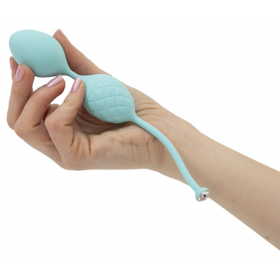 Розкішні вагінальні кульки PILLOW TALK - Frisky Teal з кристалом, діаметр 3,2 см, вага 49-75 гр Розкішні вагінальні кульки PILLOW TALK - Frisky Teal з кристалом, діаметр 3,2 см, вага 49-75 гр