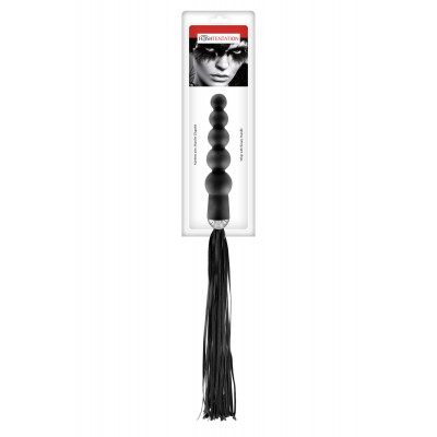 Флогер з ручкою - анальним намистом Fetish Tentation Whip with Rosary Handle Флогер з ручкою - анальним намистом Fetish Tentation Whip with Rosary Handle