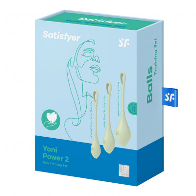 Набор йони бусин Satisfyer Yoni Power 2 Light Green, диаметр 2-2,5-3см, вес 22-44-73гр Набор йони бусин Satisfyer Yoni Power 2 Light Green, диаметр 2-2,5-3см, вес 22-44-73гр