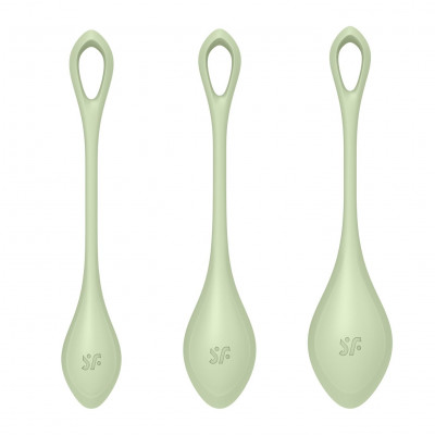 Набор йони бусин Satisfyer Yoni Power 2 Light Green, диаметр 2-2,5-3см, вес 22-44-73гр Набор йони бусин Satisfyer Yoni Power 2 Light Green, диаметр 2-2,5-3см, вес 22-44-73гр