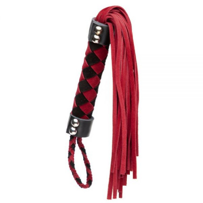 F61416 Плетка из замши ромб FLOGGER BLACK/RED