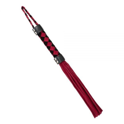 F61416 Плетка из замши ромб FLOGGER BLACK/RED