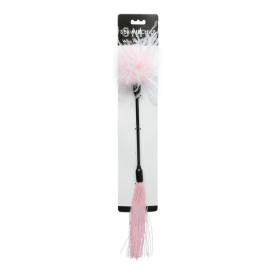 Метелочка 2-в-1 Sex And Mischief - Whip & Tickle Pink/White (щекоталка и шлепалка) Метелочка 2-в-1 Sex And Mischief - Whip & Tickle Pink/White (щекоталка и шлепалка)
