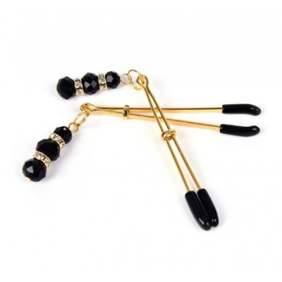 F61296 Зажимы на соски с камнями и стразами Nipple play Gold F61296 Зажимы на соски с камнями и стразами Nipple play Gold