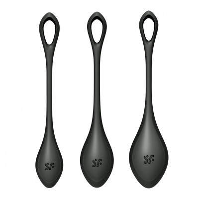 Набір йоні намистин Satisfyer Yoni Power 2 Black, диаметр 2-2,5-3см, вес 22-44-73гр Набір йоні намистин Satisfyer Yoni Power 2 Black, диаметр 2-2,5-3см, вес 22-44-73гр