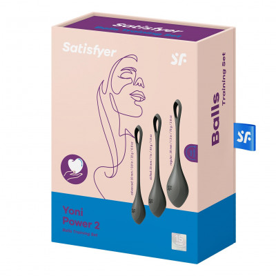 Набір йоні намистин Satisfyer Yoni Power 2 Black, диаметр 2-2,5-3см, вес 22-44-73гр Набір йоні намистин Satisfyer Yoni Power 2 Black, диаметр 2-2,5-3см, вес 22-44-73гр