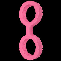Наручники з силікону Doc Johnson The Cuffs Large - Pink, добре тягнуться, для рук і для ніг