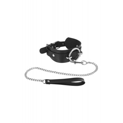 Ошейник с большим кольцом и с поводком Fetish Tentation Ring and Leash Ошейник с большим кольцом и с поводком Fetish Tentation Ring and Leash