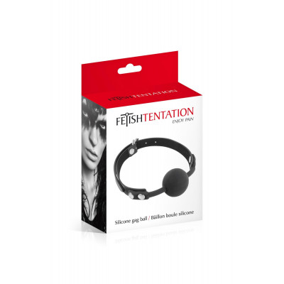 Класичний кляп з силіконовою кулькою Fetish Tentation Silicone Gag Ball