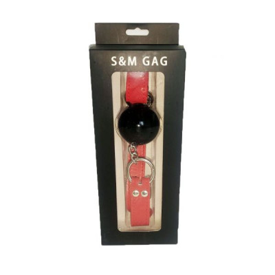 F61407 Кляп Loveshop BREATHABLE BALL GAG BLACK/RED F61407 Кляп Loveshop BREATHABLE BALL GAG BLACK/RED