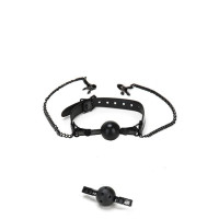 Кляп с зажимами для сосков WHIPSMART DIAMOND BLACK