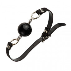F61432 Кляп из силикона на цепочке Loveshop Latex BREATHABLE BALL GAG BLACK