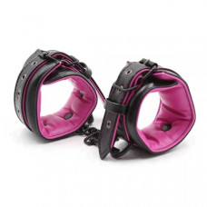Наручники мягкие Luxury Fetish Black&Pink Hands