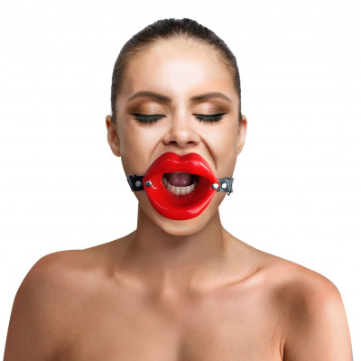 Кляп розширювач в формі губ Art of Sex - Gag Lips, натуральна шкіра Кляп розширювач в формі губ Art of Sex - Gag Lips, натуральна шкіра