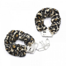 Наручники с мехом Metal, Leopard