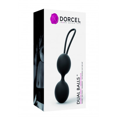 Вагінальні кульки Dorcel Dual Balls Black, діаметр 3,6 см, вага 55гр Вагінальні кульки Dorcel Dual Balls Black, діаметр 3,6 см, вага 55гр