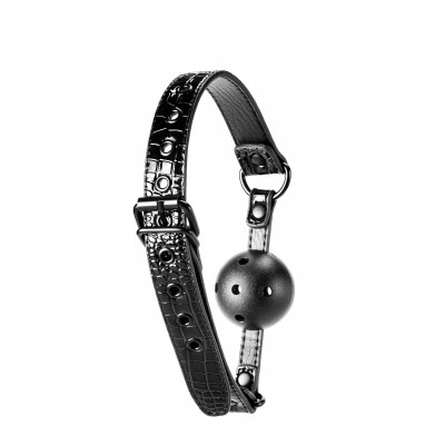 Кляп 4,7 см BLAZE LUXURY BALL GAG CROCO BLACK Кляп 4,7 см BLAZE LUXURY BALL GAG CROCO BLACK