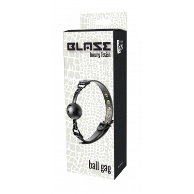 Кляп 4,7 см BLAZE LUXURY BALL GAG CROCO BLACK Кляп 4,7 см BLAZE LUXURY BALL GAG CROCO BLACK