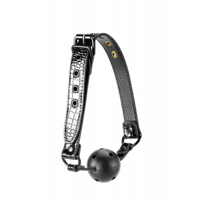 Кляп 4,7 см BLAZE LUXURY BALL GAG CROCO BLACK Кляп 4,7 см BLAZE LUXURY BALL GAG CROCO BLACK