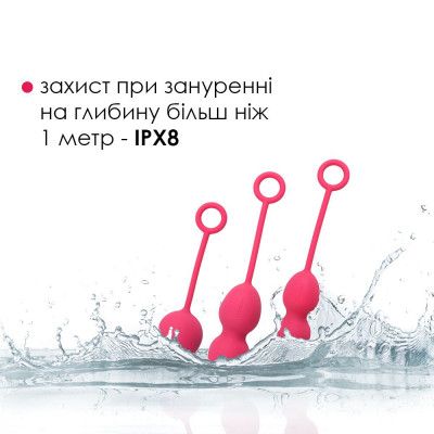 Набір вагінальних кульок зі зміщеним центром ваги Svakom Nova Plum Red Набір вагінальних кульок зі зміщеним центром ваги Svakom Nova Plum Red