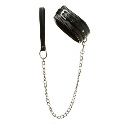 F61282 Ошейник с поводком Luxury Fetish Rivet and Style