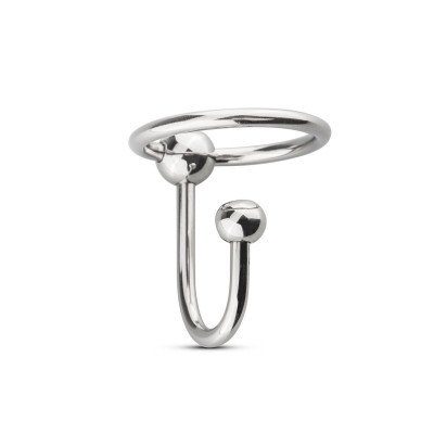Уретральна вставка з кільцем Sinner Gear Unbendable - Sperm Stopper Solid, діаметр кільця 3,2см Уретральна вставка з кільцем Sinner Gear Unbendable - Sperm Stopper Solid, діаметр кільця 3,2см