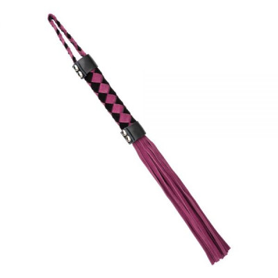F61418 Плетка из замши ромб FLOGGER BLACK/PINK