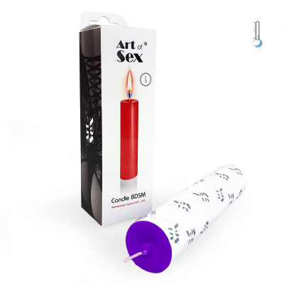 Фиолетовая свеча восковая Art of Sex size M 15 см низкотемпературная Фиолетовая свеча восковая Art of Sex size M 15 см низкотемпературная