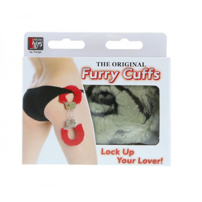 Наручники METAL HANDCUFF WITH PLUSH, ZEBRA