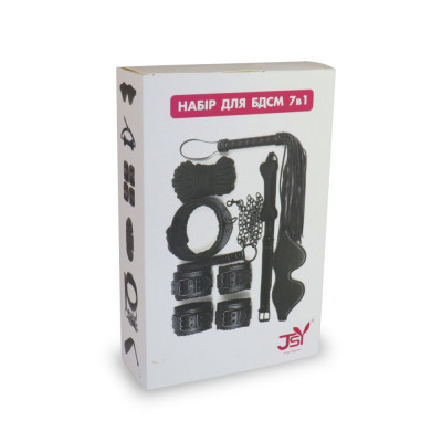 Набор для BDSM 7в1 LY1003 Черный Набор для BDSM 7в1 LY1003 Черный