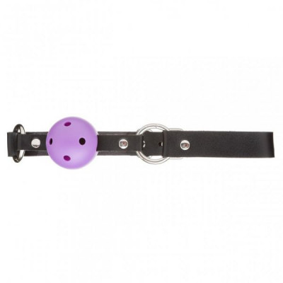 Кляп из экокожи Loveshop Latex BREATHABLE BALL GAG BLACK/PURPLE Кляп из экокожи Loveshop Latex BREATHABLE BALL GAG BLACK/PURPLE